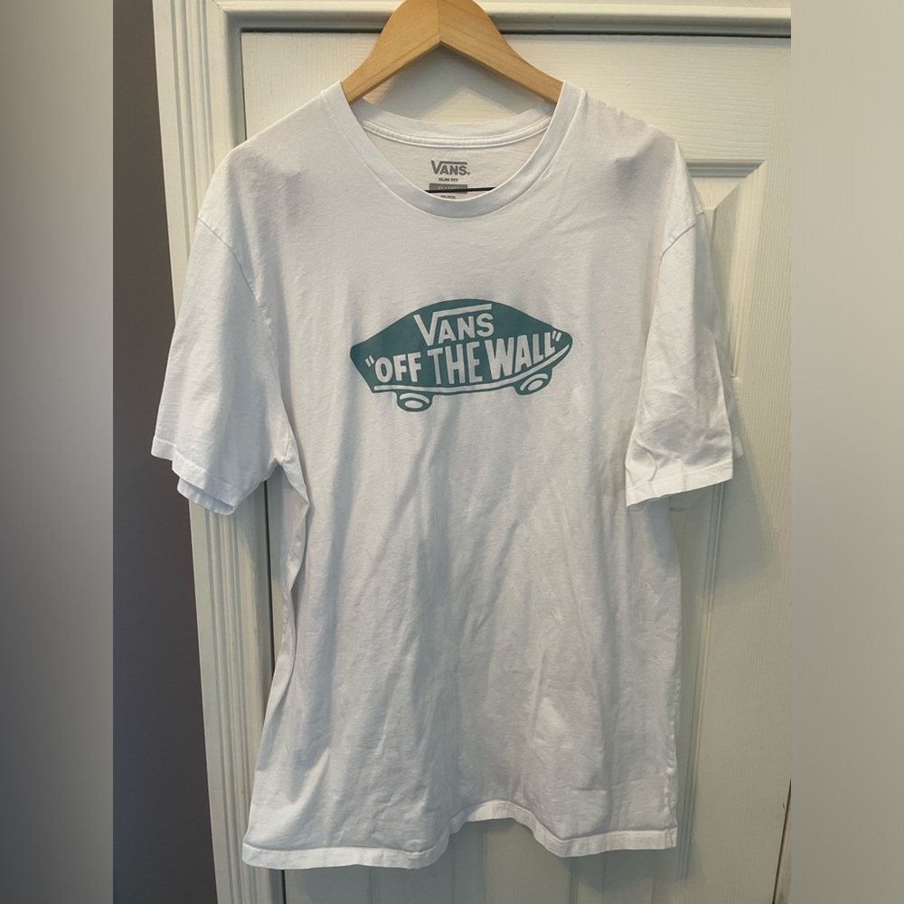White Vans tee